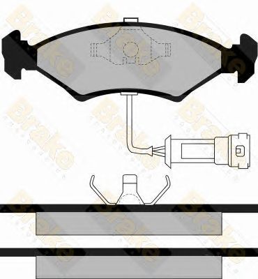 BRAKE ENGINEERING pa344 -  Комплект тормозных колодок, дисковый тормоз